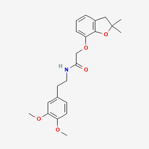 N-(3,4-dimethoxyphenethyl)-2-((2,2-dimethyl-2,3-dihydrobenzofuran-7-yl)oxy)acetamide