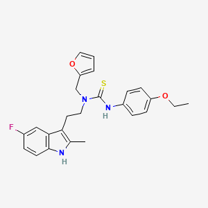 3-(4-ethoxyphenyl)-1-(2-(5-fluoro-2-methyl-1H-indol-3-yl)ethyl)-1-(furan-2-ylmethyl)thiourea
