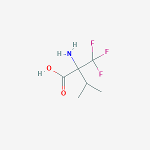 molecular formula C6H10F3NO2 B2604476 2-Amino-3-methyl-2-(trifluoromethyl)butanoic acid CAS No. 127048-24-2