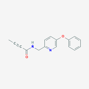 molecular formula C16H14N2O2 B2604477 N-[(5-Phenoxypyridin-2-yl)methyl]but-2-ynamide CAS No. 2411274-63-8