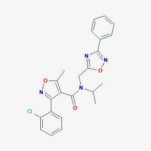 3-(2-chlorophenyl)-5-methyl-N-[(3-phenyl-1,2,4-oxadiazol-5-yl)methyl]-N-(propan-2-yl)-1,2-oxazole-4-carboxamide