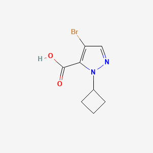 4-Bromo-2-cyclobutylpyrazole-3-carboxylic acid