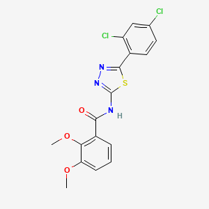 molecular formula C17H13Cl2N3O3S B2604485 N-(5-(2,4-dichlorophenyl)-1,3,4-thiadiazol-2-yl)-2,3-dimethoxybenzamide CAS No. 391863-79-9