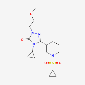 4-cyclopropyl-3-(1-(cyclopropylsulfonyl)piperidin-3-yl)-1-(2-methoxyethyl)-1H-1,2,4-triazol-5(4H)-one