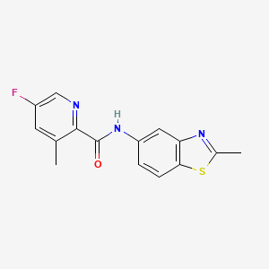 molecular formula C15H12FN3OS B2604499 5-fluoro-3-methyl-N-(2-methyl-1,3-benzothiazol-5-yl)pyridine-2-carboxamide CAS No. 2415621-00-8