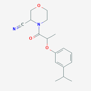 4-{2-[3-(Propan-2-yl)phenoxy]propanoyl}morpholine-3-carbonitrile
