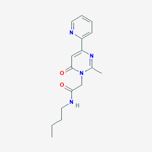 molecular formula C16H20N4O2 B2604501 N-butyl-2-(2-methyl-6-oxo-4-(pyridin-2-yl)pyrimidin-1(6H)-yl)acetamide CAS No. 1251605-28-3