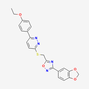 3-({[3-(1,3-Benzodioxol-5-yl)-1,2,4-oxadiazol-5-yl]methyl}thio)-6-(4-ethoxyphenyl)pyridazine