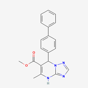 molecular formula C20H18N4O2 B2604504 Methyl 7-([1,1'-biphenyl]-4-yl)-5-methyl-4,7-dihydro-[1,2,4]triazolo[1,5-a]pyrimidine-6-carboxylate CAS No. 909575-20-8