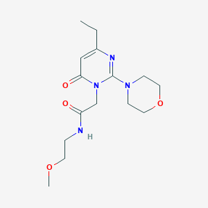 molecular formula C15H24N4O4 B2604506 2-[4-ethyl-2-morpholino-6-oxo-1(6H)-pyrimidinyl]-N-(2-methoxyethyl)acetamide CAS No. 1340883-34-2