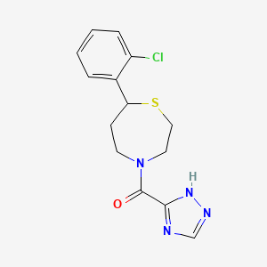 (7-(2-chlorophenyl)-1,4-thiazepan-4-yl)(1H-1,2,4-triazol-5-yl)methanone