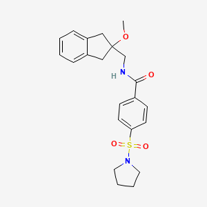 N-((2-methoxy-2,3-dihydro-1H-inden-2-yl)methyl)-4-(pyrrolidin-1-ylsulfonyl)benzamide