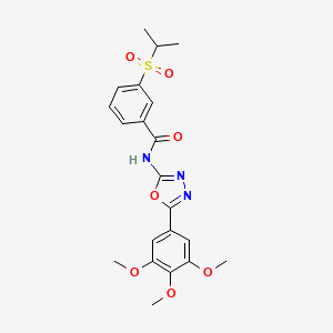 3-(isopropylsulfonyl)-N-(5-(3,4,5-trimethoxyphenyl)-1,3,4-oxadiazol-2-yl)benzamide