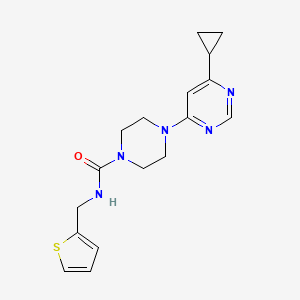 4-(6-cyclopropylpyrimidin-4-yl)-N-(thiophen-2-ylmethyl)piperazine-1-carboxamide