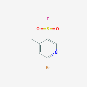 molecular formula C6H5BrFNO2S B2604519 6-Bromo-4-methylpyridine-3-sulfonyl fluoride CAS No. 2305252-24-6
