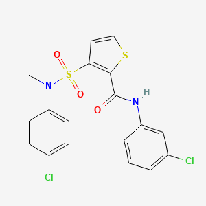 N-(3-chlorophenyl)-3-[(4-chlorophenyl)(methyl)sulfamoyl]thiophene-2-carboxamide