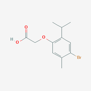 molecular formula C12H15BrO3 B2604534 (4-Bromo-2-isopropyl-5-methylphenoxy)acetic acid CAS No. 17693-39-9