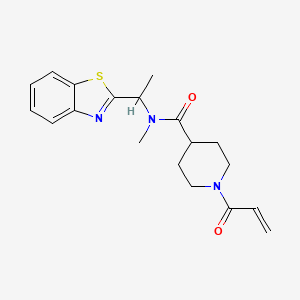 N-[1-(1,3-Benzothiazol-2-yl)ethyl]-N-methyl-1-prop-2-enoylpiperidine-4-carboxamide