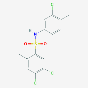 4,5-dichloro-N-(3-chloro-4-methylphenyl)-2-methylbenzene-1-sulfonamide