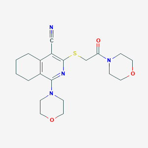 1-(4-Morpholinyl)-3-{[2-(4-morpholinyl)-2-oxoethyl]sulfanyl}-5,6,7,8-tetrahydro-4-isoquinolinecarbonitrile