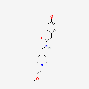 molecular formula C19H30N2O3 B2604566 2-(4-ethoxyphenyl)-N-((1-(2-methoxyethyl)piperidin-4-yl)methyl)acetamide CAS No. 954077-10-2