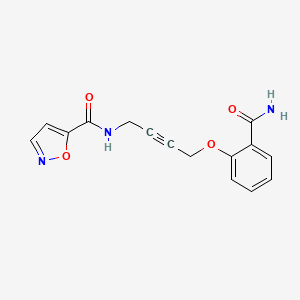 N-(4-(2-carbamoylphenoxy)but-2-yn-1-yl)isoxazole-5-carboxamide