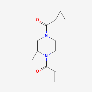 1-[4-(Cyclopropanecarbonyl)-2,2-dimethylpiperazin-1-yl]prop-2-en-1-one
