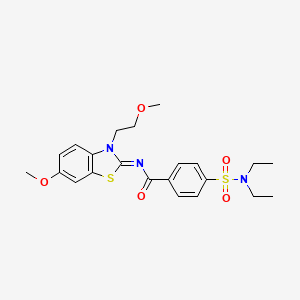 (Z)-4-(N,N-diethylsulfamoyl)-N-(6-methoxy-3-(2-methoxyethyl)benzo[d]thiazol-2(3H)-ylidene)benzamide