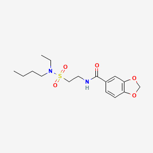 N-[2-[butyl(ethyl)sulfamoyl]ethyl]-1,3-benzodioxole-5-carboxamide