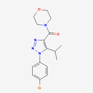 molecular formula C16H19BrN4O2 B2604592 (1-(4-bromophenyl)-5-isopropyl-1H-1,2,3-triazol-4-yl)(morpholino)methanone CAS No. 954353-76-5