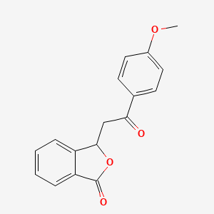 molecular formula C17H14O4 B2604595 3-[2-(4-methoxyphenyl)-2-oxoethyl]-3H-2-benzofuran-1-one CAS No. 55222-45-2