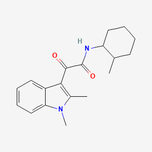 molecular formula C19H24N2O2 B2604599 2-(1,2-dimethyl-1H-indol-3-yl)-N-(2-methylcyclohexyl)-2-oxoacetamide CAS No. 862831-04-7