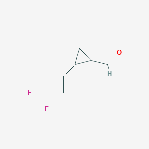 molecular formula C8H10F2O B2604604 2-(3,3-Difluorocyclobutyl)cyclopropane-1-carbaldehyde CAS No. 2359856-92-9