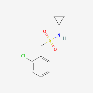 molecular formula C10H12ClNO2S B2604606 1-(2-氯苯基)-N-环丙基甲磺酰胺 CAS No. 950239-12-0