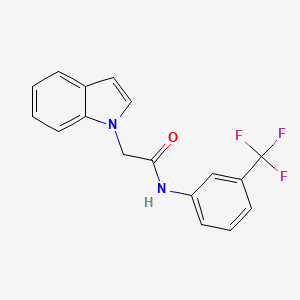 molecular formula C17H13F3N2O B2604613 2-(1H-indol-1-yl)-N-[3-(trifluoromethyl)phenyl]acetamide CAS No. 329777-45-9
