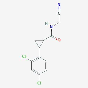 molecular formula C12H10Cl2N2O B2604620 N-(Cyanomethyl)-2-(2,4-dichlorophenyl)cyclopropane-1-carboxamide CAS No. 1436280-00-0