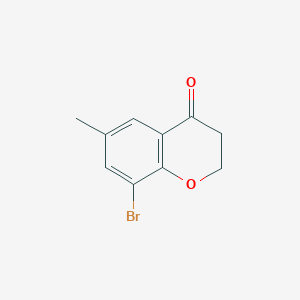 molecular formula C10H9BrO2 B2604629 8-bromo-6-methyl-3,4-dihydro-2H-1-benzopyran-4-one CAS No. 1026982-77-3