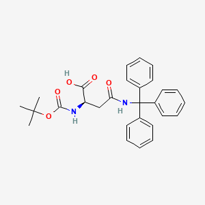 molecular formula C28H30N2O5 B2604634 Boc-D-Asn(Trt)-OH CAS No. 132388-68-2; 210529-01-4
