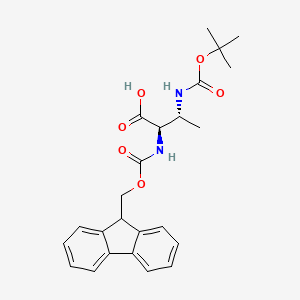 molecular formula C24H28N2O6 B2604640 (2R,3R)-(Fmoc-amino)-3-(boc-amino)butyric acid CAS No. 1932033-81-2; 338972-24-0