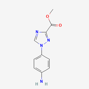 molecular formula C10H10N4O2 B2604641 Methyl 1-(4-aminophenyl)-1,2,4-triazole-3-carboxylate CAS No. 1540424-26-7