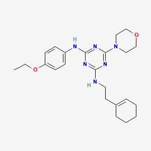 N2-(2-(cyclohex-1-en-1-yl)ethyl)-N4-(4-ethoxyphenyl)-6-morpholino-1,3,5-triazine-2,4-diamine
