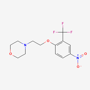 molecular formula C13H15F3N2O4 B2604667 4-(2-(2-(Trifluoromethyl)-4-nitrophenoxy)ethyl)morpholine CAS No. 850797-92-1