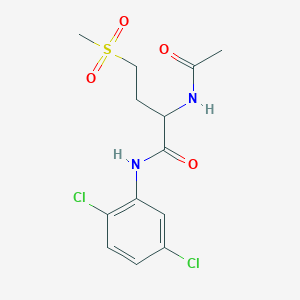 molecular formula C13H16Cl2N2O4S B2604670 2-乙酰氨基-N-(2,5-二氯苯基)-4-甲基磺酰基丁酰胺 CAS No. 1009410-64-3