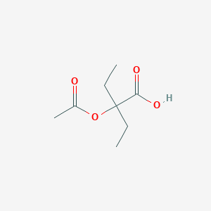 B2604677 2-Acetyloxy-2-ethylbutanoic acid CAS No. 90113-80-7