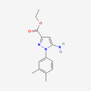 molecular formula C14H17N3O2 B2604688 5-氨基-1-(3,4-二甲基苯基)-1H-吡唑-3-羧酸乙酯 CAS No. 866838-06-4