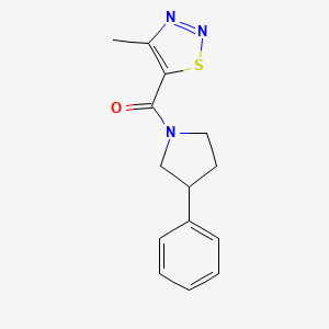 molecular formula C14H15N3OS B2604697 (4-甲基-1,2,3-噻二唑-5-基)(3-苯基吡咯烷-1-基)甲酮 CAS No. 351329-32-3