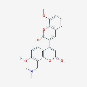B2604698 8'-((dimethylamino)methyl)-7'-hydroxy-8-methoxy-2H,2'H-[3,4'-bichromene]-2,2'-dione CAS No. 859142-75-9