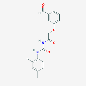 molecular formula C18H18N2O4 B2604701 N-[(2,4-二甲苯甲酰基)氨基甲酰基]-2-(3-甲酰苯氧基)乙酰胺 CAS No. 875871-69-5