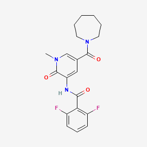 B2604705 N-(5-(azepane-1-carbonyl)-1-methyl-2-oxo-1,2-dihydropyridin-3-yl)-2,6-difluorobenzamide CAS No. 1203259-75-9