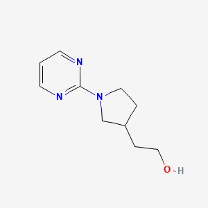 molecular formula C10H15N3O B2604707 2-[1-(嘧啶-2-基)吡咯烷-3-基]乙醇 CAS No. 1602077-16-6